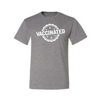 Vakcinisani s oznakom zvijezdama i krug humor muške grafičke majice, Heather Grey, 3xl