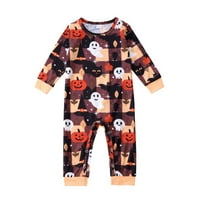 Bullpiano Usklađivanje porodične pidžame Postavlja Holiday Halloween Bat Pumpkin Pajama set