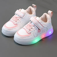 Dječje cipele LED rasvjete Casual Cipes Boys Djevojke Studenti Bijele ružičaste slatke meke jedine sportske