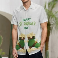 Muške majice St Patricks Dan 3D digitalni tiskani džep, Jednostruka majica kratkih rukava