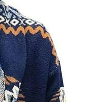 Loyisvidion Muški jesen zimski džemper labav velik veličine mješoviti džemper Cardigan jakna plava 6