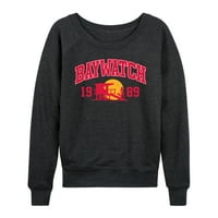 Baywatch - Collegiate Style Baywatch Logo - Ženska lagana francuska Terry Pulover