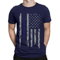 Pxiakgy majice za muškarce Muškarci T majica Dan nezavisnosti 3D digitalni tisak casual osnovni tee