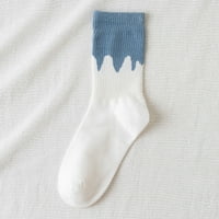 Ženske jesenske i zimske prugaste plave plavene sportske čarape plave jedna veličina