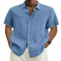 Niuer muns fitness čvrsta boja bluza muškarci obične ljetne majice okreću navratniku rever odvratnika