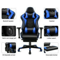 Racing Gaming stolica sa Bluetooth zvučnicima i novim prijevozom, okretna stolica za rekliner za odrasle