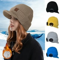 Lizyue Udobni zimski šešir Vjetrootporni podrumske plišane žene zimske naočale Naočale pletene šešire