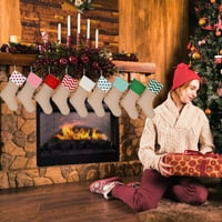 Burlap Božićne čarape Xmas kamin Viseći čarape Dekoracija čarape za božićnu ukrase DIY CRAFT