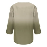 Ženske vrhove kratkih rukava Bluze Regularne fit T majice Pulover TEES TOP GRADENT T-majice Grede izrez