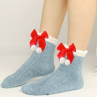 Ženske čarape Bowknot čiste čarape za boju preko festivala Božić