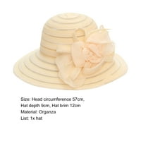Park Žene Sklopivi Kentcky Derby Church Hat Organza Cvijet vjenčanica Fascinator šešir Širok popij za