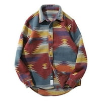 Muška modna vanjska etnička geometrijska jakna za jaknu s majicom