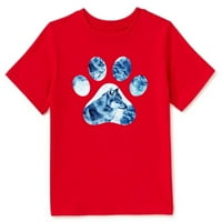 Snowfield Wolf Paw Dječja majica za muškarce Žene Grafički print Manga Tops Tee majica