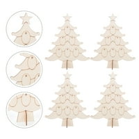 Clorcolor Božić Nedovršene rezovene drveta ukrasi viseći drveće oblikovane drvene kriške ukras