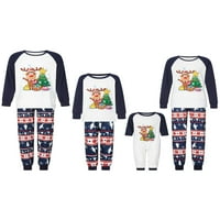 MA & Baby Christmas Pidžama za obitelj podudaranje PJ-ovih setova jelena ispisa gornje i duge hlače