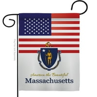 Massachusetts vrtna zastava Regionalna država Sjedinjene Države Američka seoska kuća Dekoracija Banner