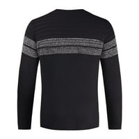 Miayilima muške zimske odjeće Muška boja Blok okrugli vrat Pulover casual pletenog džemper muški džemper