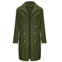 Fanxing Women dugi kaput jesen zimska klasična zarezana ovratnik blejzer jakna labava FIT Long Blazers