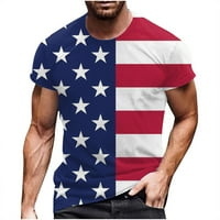 CLlios muške košulje od 4. jula Patriotska američka zastava tine majica modne majice kratkih rukava