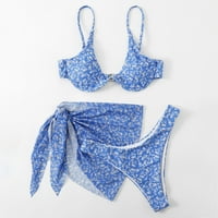 Žene kupaćih kostimi Žene Bikini Set tiskane dvije plažne haljine vruće kupaće kostimi Bikini set plivajuća