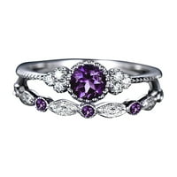 Prstenovi za žene Modni dijamantni prsten Par nakit par prstenovi set 9