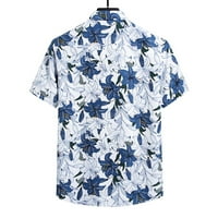 Muška košulja Proljeće i ljetne majice Ležerne prilike za odmor Lapel Plaža Kratki rukavi