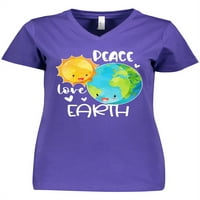 Inktastični dan Zemlje Mir Love Earth Ženska majica V-izrez