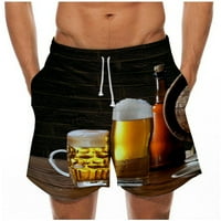 Bescita Muška labava tiskanje kratke hlače za pivo za piće Brze suhog kupaćeg kostimi