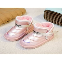 Avamo Kids Comfort Comfort čizme Ravne plišane obloge Škole Topla obložena zimska cipele Pink 7c