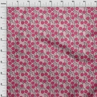 Onuone pamučne svilene tamne ružičaste listove i ruža cvjetna DIY odjeća za preciziranje tkanine tkanina