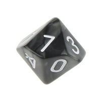 Kockice, višestrana čvrsta boja TRPG igra D Polihedral kockica Party rekvizite na crno