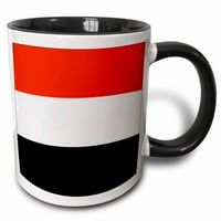 3Droza jemenska zastava - dva tonska crna krigla, 11-unce