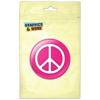Zaobljeni mirovni znak Simbol Pink Pinback tipka PIN značka