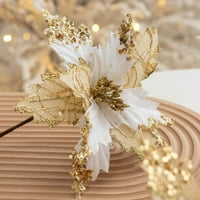 Božić sjajni umjetni Poinsettia cvijeće Xmas Poinsettia umjetno vjenčanje cvijeće ukrasi Xmas Tree ukrasi