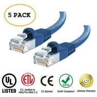 Huetron Cat Ethernet kabel Mačka Snagless Patch stopala - Računar LAN mrežni kabel, plava