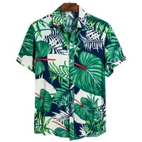 Muški muškarci Proljeće Ljetna bluza Havajski grafički kratki rukav 3xl