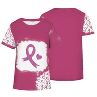 Lolmot ANDRESONS CANCERSKA SHIRT WOTENS Ležerne prilike labavi ružičaste vrpce Grafičke majice Inspirational