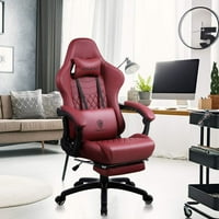 Dowin Gaming stolica za uredska stolica, vintage računarske stolice za masažu PU kožne gamer stolice