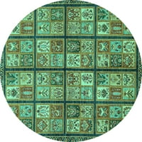 Ahgly Company u zatvorenom okruglom sažetkom tirkizne plave modernih prostirki, 5 'krug