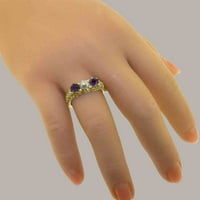 Britanci napravili 18K žuti zlatni prsten sa kultiviranim prstenom za angažman pearl i ametista - Opcije