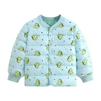 Anuirheih Toddler Baby Boys Girls Winter Crtani Dinosaur Vjetroottni kaput Topla odjeća 4 $ OFF 2. artikal