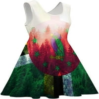 Zastava Dominika sa šumama Ženska ljetna haljina Smeh smiješna tiskana sandress mini bez rukava