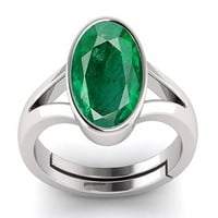 + Kvalitetni prirodni smaragdni PANNA PANNA 7. Carat Sterling Silver Ručno rađeni prsten za unise May Birtystone Pokloni za Valentinovo