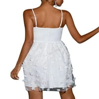 TSSEiatte Ženska haljina za snimku, špagete kaiševi V-izrez cvijeta za patchwork Summer Party Mini haljina