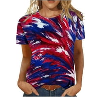 AMERIČKA FLAGAC košulja Četvrti srpnja Košulje Patriotske vrhove Ležerne grafičke teenje gornje zastave