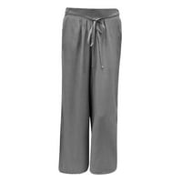 Dadaria hlače za žene visoki struk Modni ženski ljetni casual labavi džep Solid pantalone široke noge