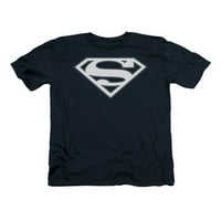 Superman DC stripovi mornarsko i bijeli štit za odrasle tanka majica