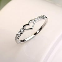 Miyuaadkai prstenovi čisti srebrni ljubavni prsten nakit ženski prsten šuplje set modnog nakita u obliku