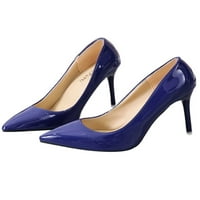Romomi Žene Lagane haljine cipele Udobne cipele s visokom potpeticama Žene maturalne klizanje na plavoj