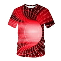 Dxhmoneyh muške majice Big i visoki kratki rukav Crewneck Pamuk Blend Tee Casual Lable 3D digitalni